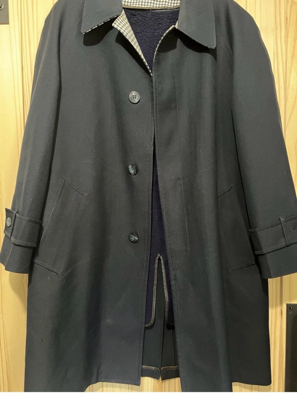 Women’s Vintage Smuggler Zip Out Lining Blue Pea Coat 40